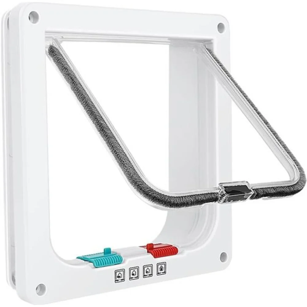 Thin Cat Door for Windows, Pet Doors and Sliding Door, Safety Pet Door with Lock